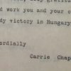 letter from Catt to Schwimmer 1913