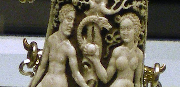 Material Culture – Adam and Eve Powder Flask, Austria ca. 1600