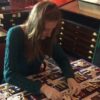 Emily Burgess working with the RMM medals collection