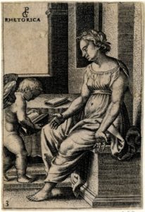 Rhetoric, German engraving, c. 1541, British Museum