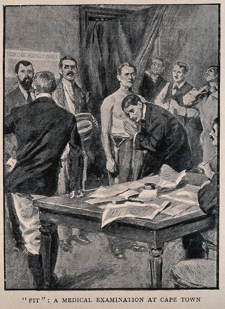 medical examination at Capetown, 1900