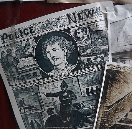 Mock-up of Victorian newspaper Police News.