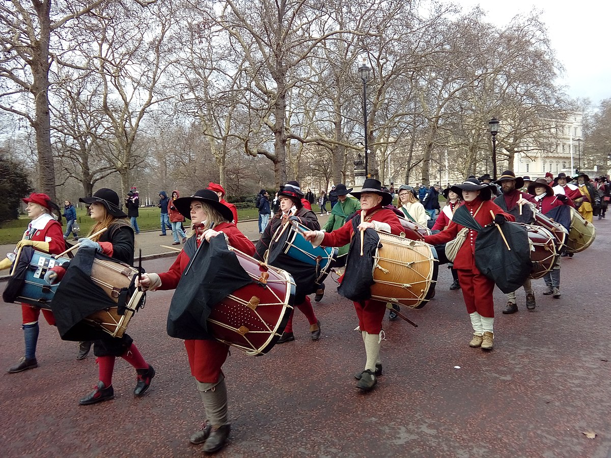 English Civil War Society parade to commemorate the execution of Charles I, 27 January 2019