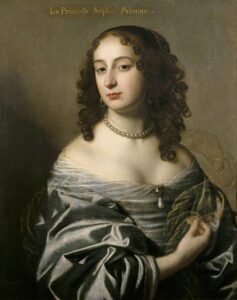 Portrait of Electress Sophia of Hanover (1630-1714), Princess Palatine, ancestress of the British monarchy, who bought Matthäus's fashion book after his death, Portrait by Gerrard van Honthorst, National Trust, Ashdown House, Berkshire.