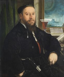 Matthäus Schwarz painted aged 45 in 1542 by Christoph Amberger, Museo Thyssen-Bornemisza, Madrid
