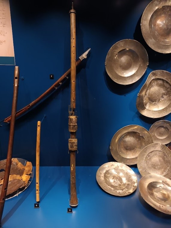 Photograph of Shawm/Doucaine found on the upper deck of the Mary Rose, Francesca Raine, as seen in the Mary Rose Museum.