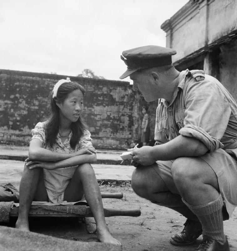 A photograph of a Chinese girl from one of the Japanese army's 'comfort battalions', photo taken 8 August 1945, No. 9 British Army Film & Photographic Unit