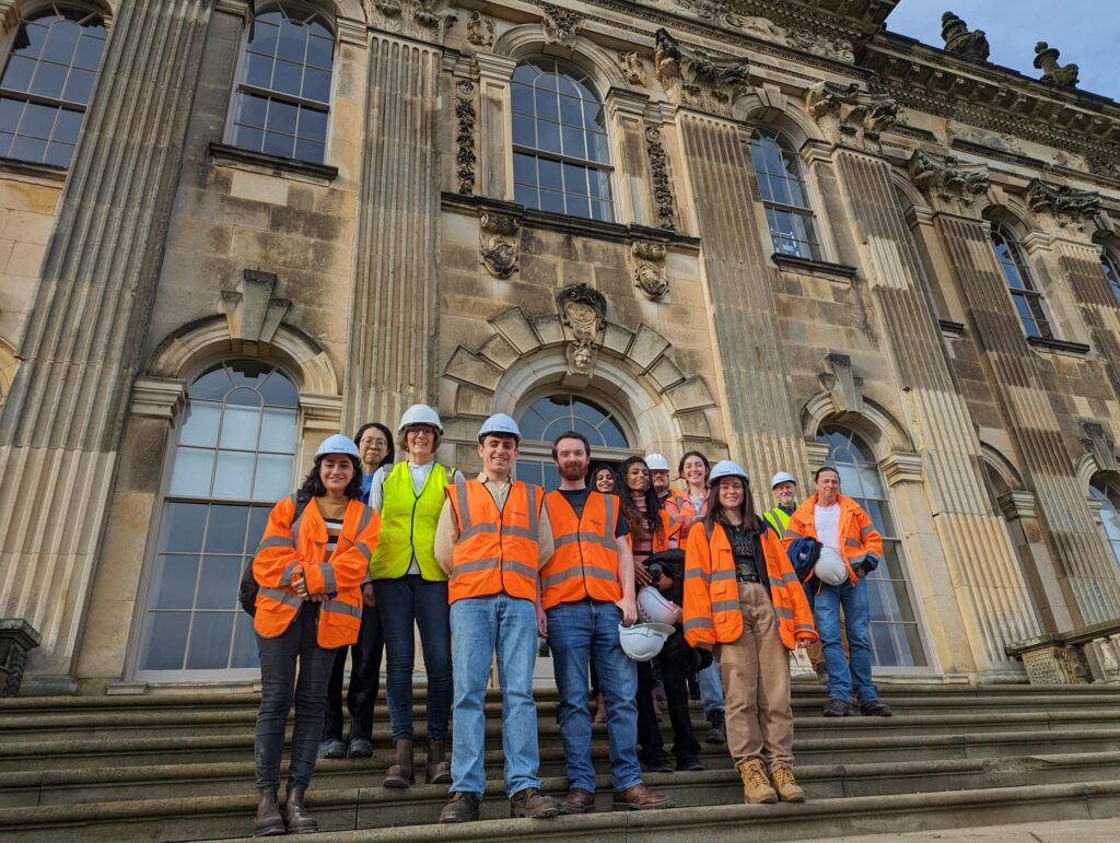 Photograph of Mandy Wrenn, third from the left, with other students on the Master's in Conservation Studies at York.