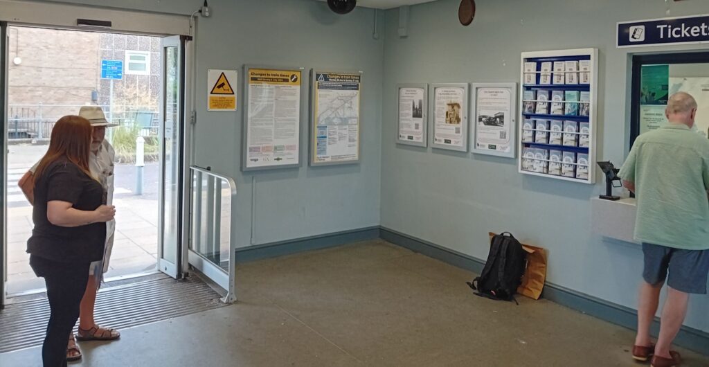 Three posters in place at Havant Station