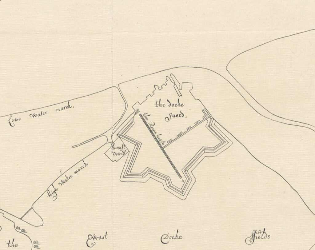 De Gomme, map of Portsmouth, 1668