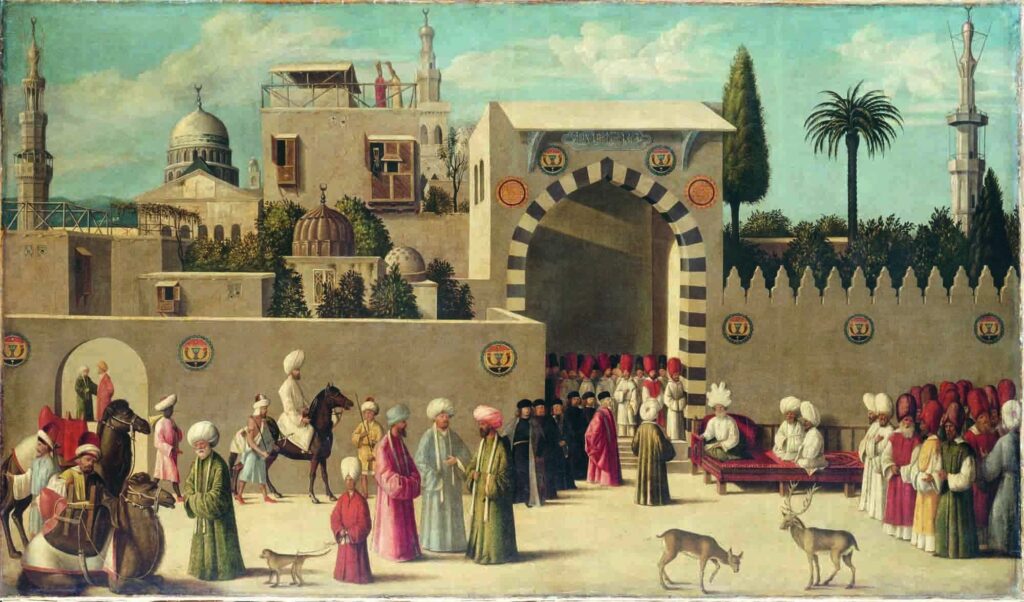 The reception of Venetian ambassadors in Damascus', 1511, The Louvre