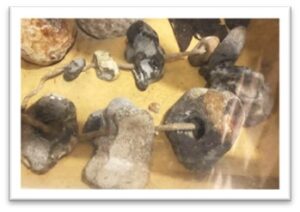 Figure 1: Image of a Stone pulley system as found in the discovery at Southsea Castle well (Courtesy, Southsea Castle)