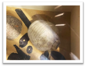 Figure 4: Image of a Pottery Flask as found in the discovery at Southsea Castle well (Courtesy, Southsea Castle)