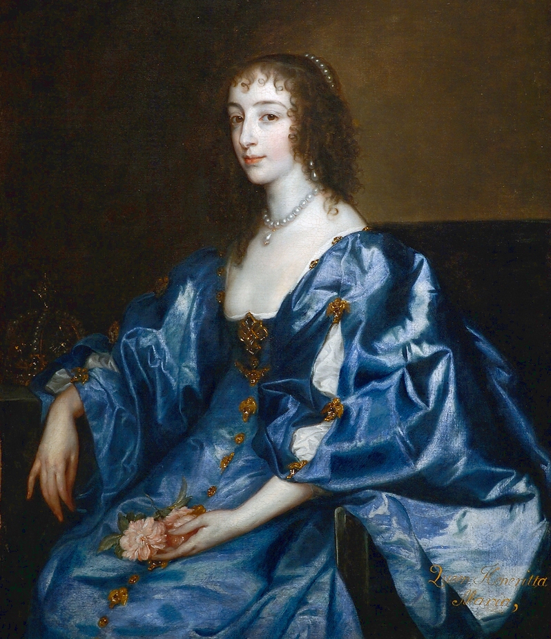Portrait of Queen Henrietta Maria, from the workshop of Anthony Van Dyke, San Diego Museum of Art.