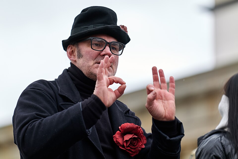 Sign language interpreter at FridaysForFuture protest in Berlin in 2025 by Leonhard Lenz, Wikimedia Commons